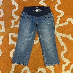 Old Navy baby bump cropped maternity jeans size XS